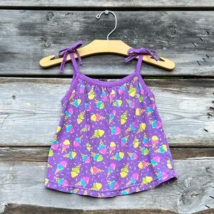 Basic Editions Ice Cream Sprinkles Cotton Blend Purple Tank Top Toddler Size 5T